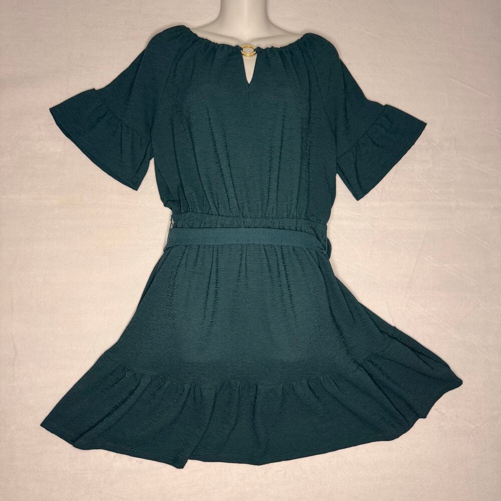 Green Michael Kors Blouson Petite L Dress